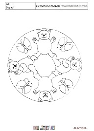 Mandala boyama sayfaları